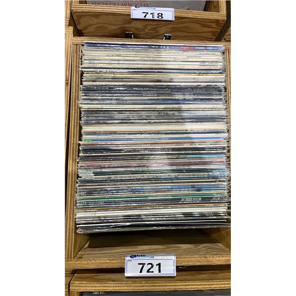 ROLLING BOX OF ASSORTED VINYL RECORDS