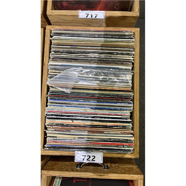 ROLLING BOX OF ASSORTED VINYL RECORDS