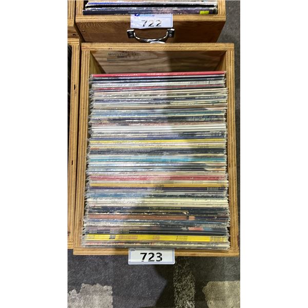 ROLLING BOX OF ASSORTED VINYL RECORDS