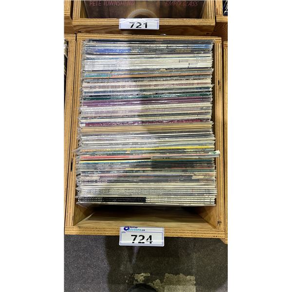 ROLLING BOX OF ASSORTED VINYL RECORDS