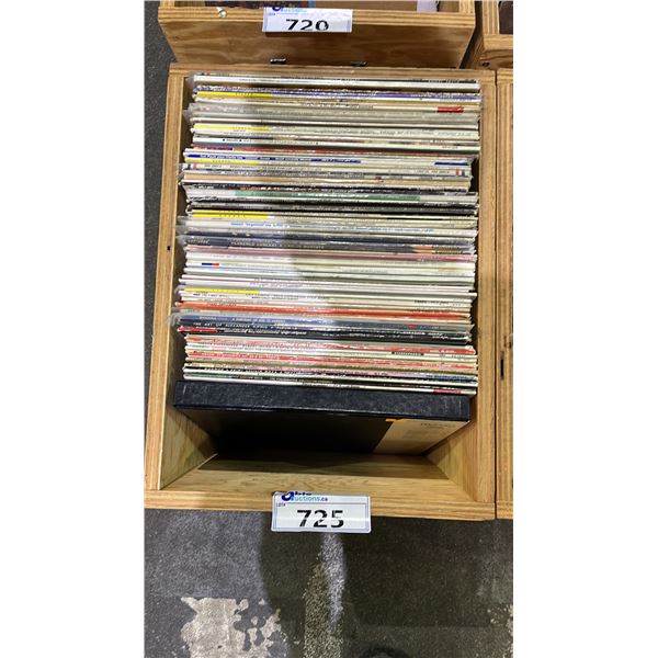 ROLLING BOX OF ASSORTED VINYL RECORDS