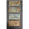 Image 2 : (3) VINTAGE CANADIAN $5 BILLS & (1) $2 BILL
