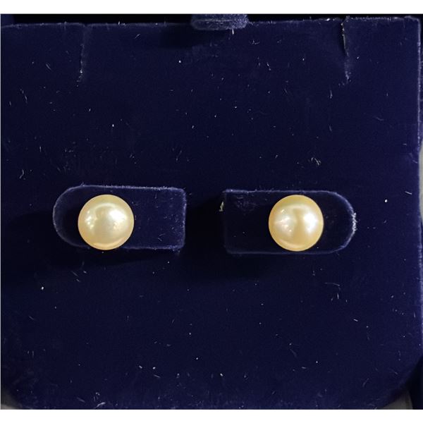 *NEW* FRESHWATER PEARL BUTTON EARRINGS