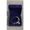 Image 2 : *NEW* FRESHWATER PEARL & BLUE GOLDSTONE BRACELET WITH CRYSTAL SUN CHARM