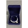 Image 2 : *NEW* FRESHWATER PEARL SLIDE CLOSURE BRACELET WITH SATURN CHARM