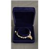 Image 2 : *NEW* FRESHWATER PEARL & AMETHYST BRACELET WITH LILY CHARM
