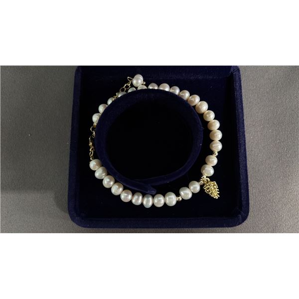 *NEW* FRESHWATER PEARL BRACELET WITH CHARM