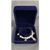 Image 2 : *NEW* FRESHWATER PEARL SLIDE CLOSURE BRACELET WITH CRYSTAL TEDDY BEAR CHARM
