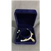 Image 3 : *NEW* FRESHWATER PEARL SLIDE CLOSURE BRACELET WITH CRYSTAL TEDDY BEAR CHARM - *CHAIN NEEDS REPAIR*