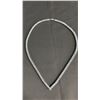 Image 1 : *NEW* PLATINUM PLATED 4 MM PRINCESS CUT SIMULATED DIAMOND (CZ) TENNIS NECKLACE: 18" LONG