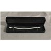 Image 2 : *NEW* PLATINUM PLATED 4MM SIMULATED DIAMOND (CZ TENNIS) BRACELET - ADJUSTABLE 7"- 8" LONG