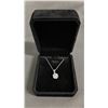 Image 2 : *NEW* STERLING SILVER 3 CT SIMULATED DIAMOND (CZ) SOLITAIRE NECKLACE: 16" - 18" LONG CHAIN