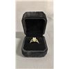 Image 2 : *NEW* 14K GOLD PLATED 1CT CUSHION CUT SIMULATED DIAMOND (CZ) RING: SIZE 6