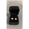 Image 2 : *NEW* 18K GOLD PLATED SIMULATED DIAMOND (CZ) HALO STUD EARRINGS: 2 CT EACH