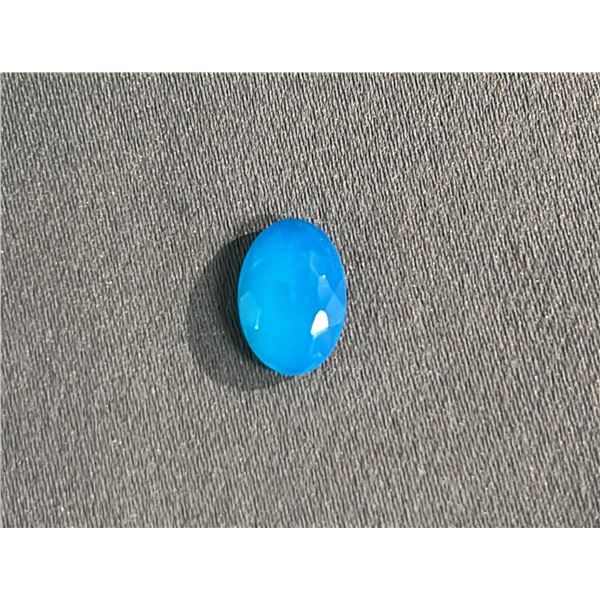 1.8 CT BLUE OVAL CUT NATURAL OPAL: 8.1 X 11.8 MM