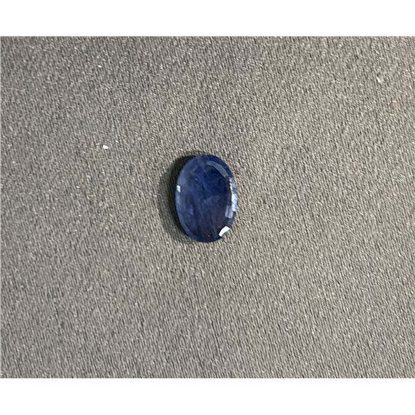 3 CT BLUE OVAL CUT NATURAL SAPPHIRE: 8.2 X 11.9 MM - HEAT TREATED