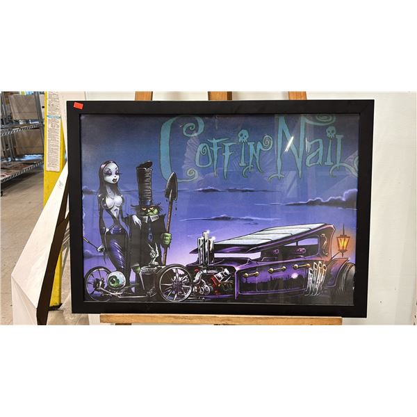 FRAMED "COFFIN NAIL" PRINT: 27.5" X 20"