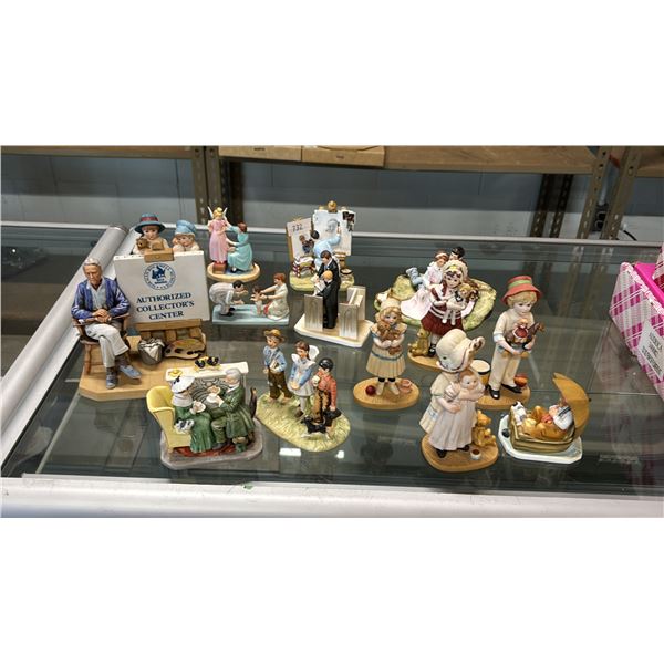 (14) ASSORTED ROYAL ORLEANS & NORMAL ROCKWELL INSPIRED FIGURINES