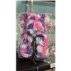 Image 2 : *NEW* PINK & WHITE ROSE UNICORN & PINK, PURPLE & WHITE ROSE TEDDY BEAR