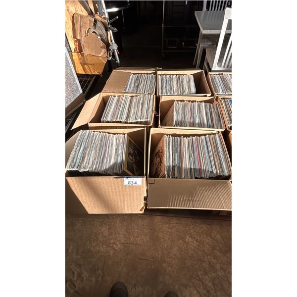 PALLET OF (6) BOXES OF ASSORTED VINYL RECORDS