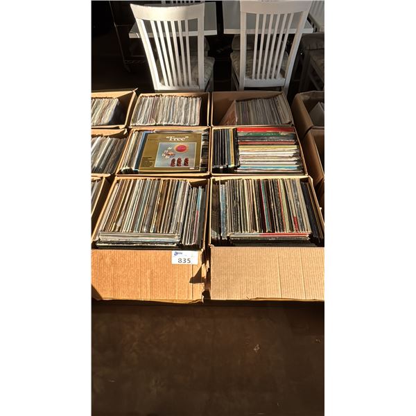 PALLET OF (6) BOXES OF ASSORTED VINYL RECORDS
