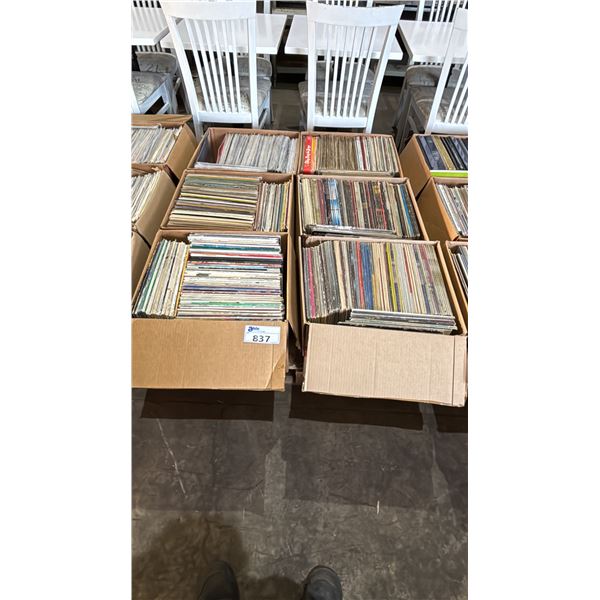 PALLET OF (6) BOXES OF ASSORTED VINYL RECORDS