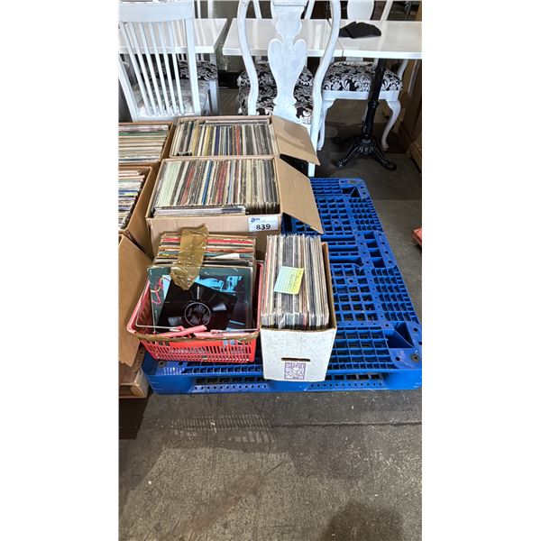 PALLET OF (4) BOXES OF ASSORTED VINYL RECORDS