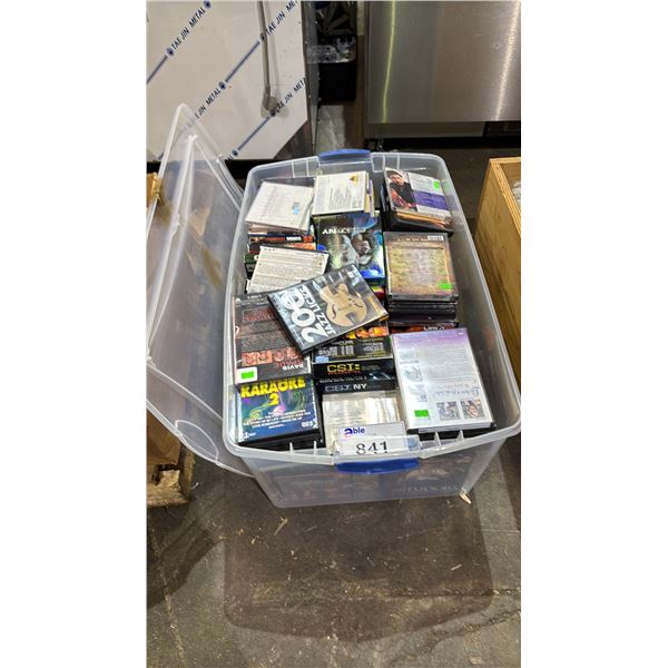 BIN OF ASSORTED DVD'S