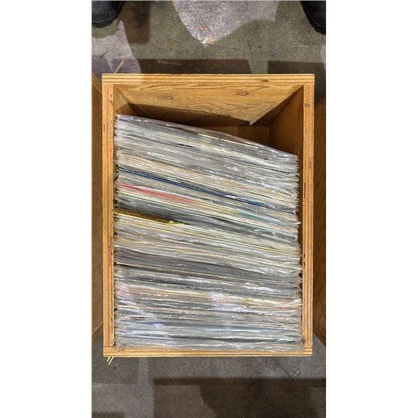 ROLLING BOX OF ASSORTED VINYL RECORDS