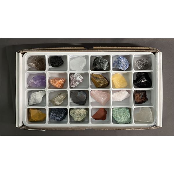 SET OF 24 CRYSTAL STONES
