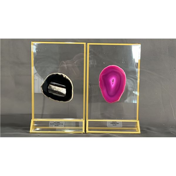 (2) AGATE FORMATION SLICE DISPLAYS