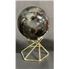 Image 3 : 40MM INDIGO GABBRO SPHERE, 2.4" LAB RHADORITE SPHERE & 2" GLASS SPHERE: ALL WITH STANDS