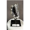 Image 2 : AMETHYST GEODE ON DISPLAY STAND & 4" AMETHYST CLUSTER ON DISPLAY STAND