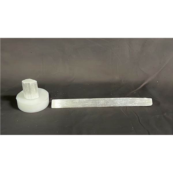 11" SELENITE WAND & 2' SELENITE TOWER