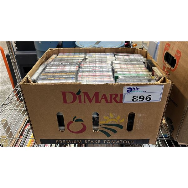 BOX OF ASSORTED CASSETTE TAPES