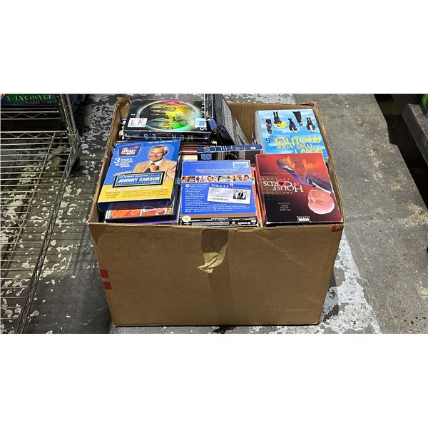 BOX OF ASSORTED DVD'S