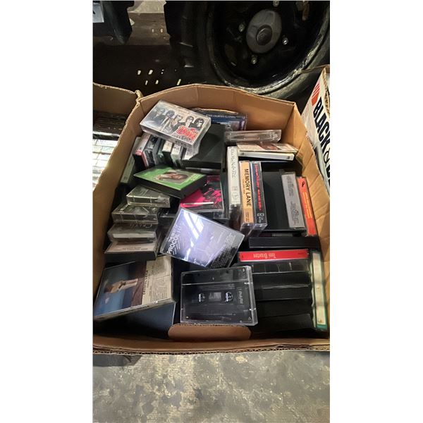 BOX OF ASSORTED CASSETTE TAPES