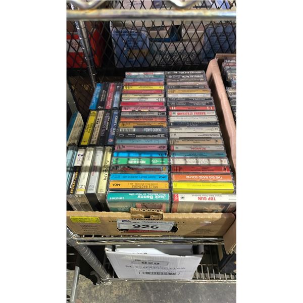 BOX OF ASSORTED CASSETTE TAPES