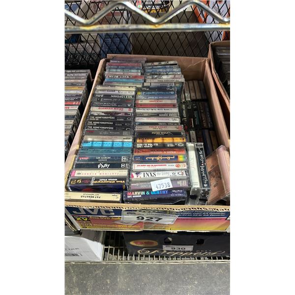 BOX OF ASSORTED CASSETTE TAPES