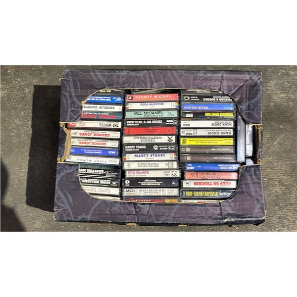 BOX OF ASSORTED CASSETTE TAPES