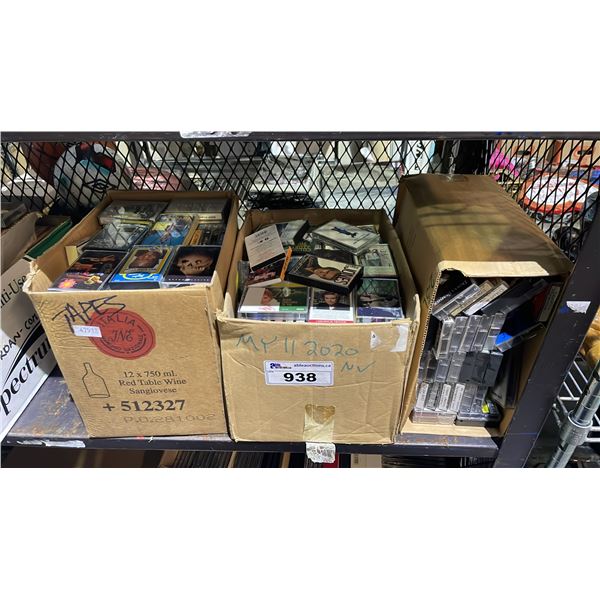 LOT OF (3) ASSORTED BOXES OF CASSETTES TAPES