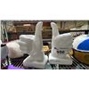 Image 3 : SHELF LOT ASSORTED ITEMS INCLUDING PLUSH TOYS, CERAMIC SCULPTURES, STAR WARS HELMET AND MORE