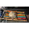 Image 2 : ASSORTED ITEMS INCLUDING GOLFER'S PUTTER POOL , WOODEN CARVINGS, KIDS FOLDING CHAIR AND MORE