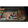 Image 3 : ASSORTED ITEMS INCLUDING GOLFER'S PUTTER POOL , WOODEN CARVINGS, KIDS FOLDING CHAIR AND MORE