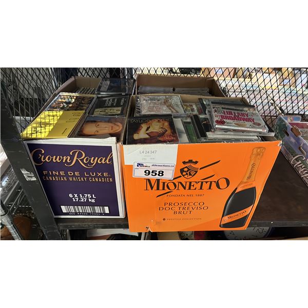 BOXES OF ASSORTED CD'S