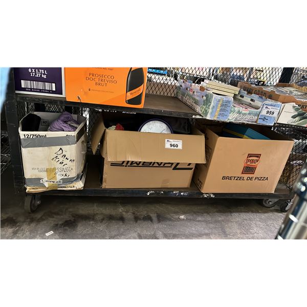 3 BOXES OF HOUSEHOLD GOODS INCLUDING CLOCK, DECORATION AND MORE