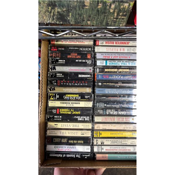 BOX OF ASSORTED CASSETTE TAPES