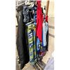 Image 4 : LOT OF 2 CLOTHING RACKS AND ASSORTED CLOTHINGS INCLUDINGS NORTH FACE JACKET, CARGOS AND MORE