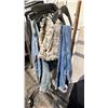 Image 5 : LOT OF 2 CLOTHING RACKS AND ASSORTED CLOTHINGS INCLUDINGS NORTH FACE JACKET, CARGOS AND MORE