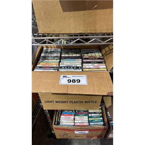 BOX OF ASSORTED CASSETTE TAPES